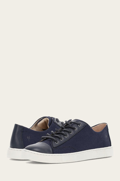 Ivy Canvas Low Lace - Navy - Pair