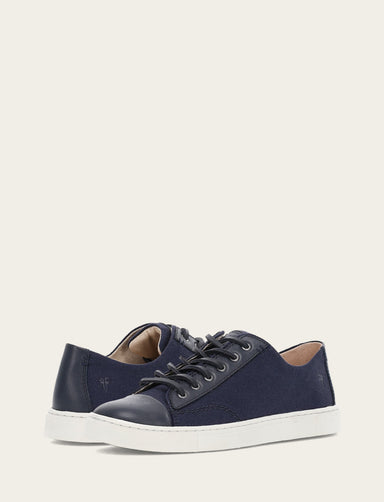 Ivy Canvas Low Lace - Navy - Pair