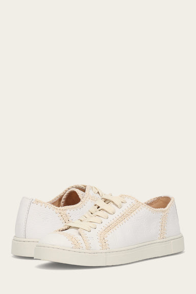 Ivy Crochet Low Lace Sneaker - White - Pair