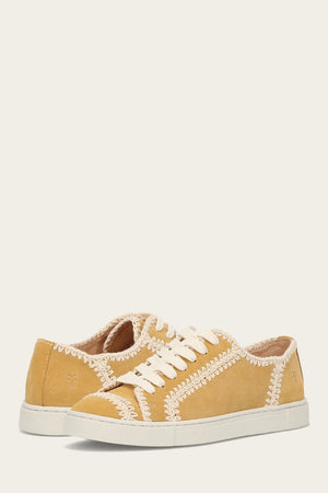 Ivy Crochet Low Lace Sneaker - Marigold - Pair