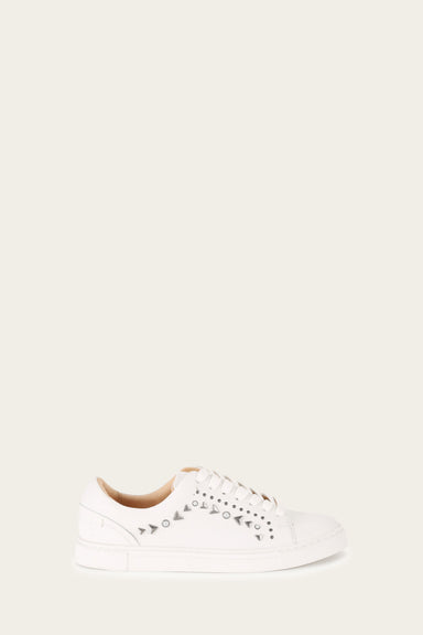 Ivy Studded Low Lace - White - Outside
