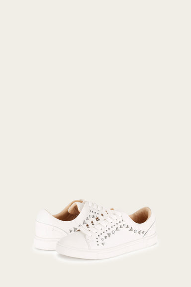 Ivy Studded Low Lace - White - Pair