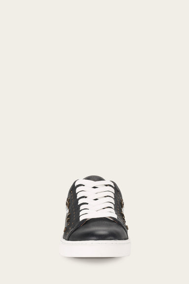 Ivy Studded Low Lace - Black - Front