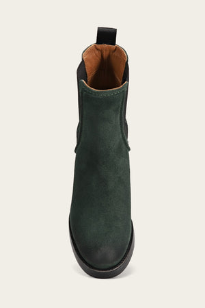 Frye Jean Chelsea Suede Bootie 6 Green