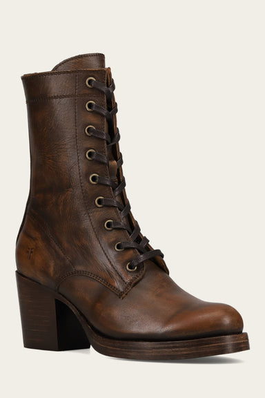 Jean Lace Up - Distressed Dark Brown - Hero