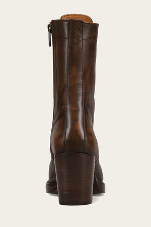 Jean Lace Up - Distressed Dark Brown - Back