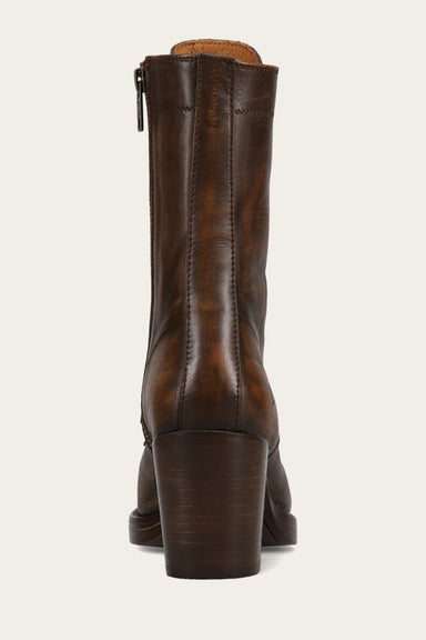 Jean Lace Up - Distressed Dark Brown - Back