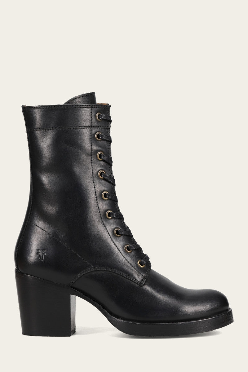 Jean Lace Up - Black - Outside