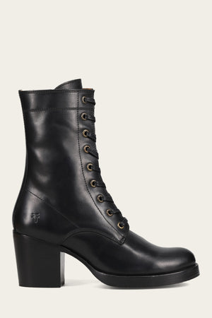 Jean Lace Up - Black - Outside