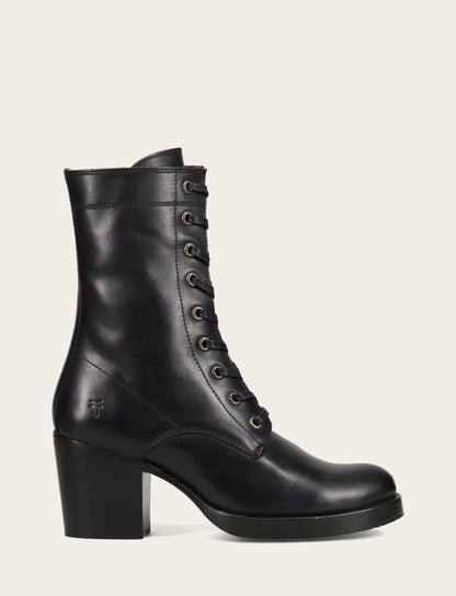 Jean Lace Up - Black - Outside