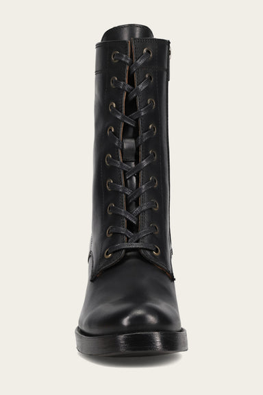 Jean Lace Up - Black - Front