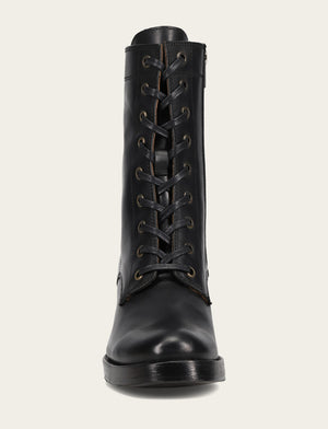 Jean Lace Up - Black - Front