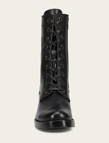 Jean Lace Up - Black - Front