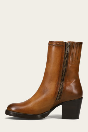 Jean Short Inside Zip - Caramel - Inside
