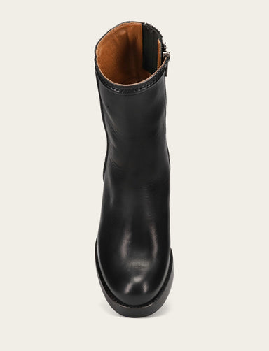 Jean Short Inside Zip - Black - Top Down