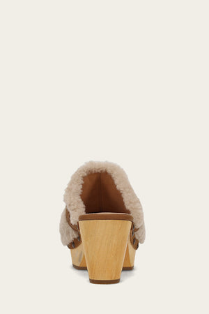 Jessica Shearling Clog - Tan - Back