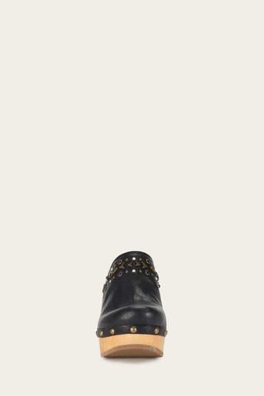 Jessica Studded Clog - Black - Front