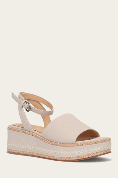 Joy Ankle Strap Platform Sandal - Ivory - Hero