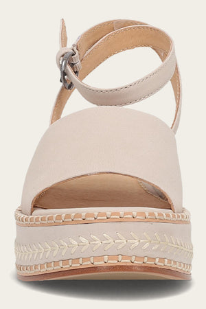 Joy Ankle Strap Platform Sandal - Ivory - Front