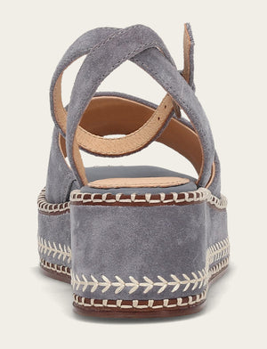 Joy Ankle Strap Platform Sandal - Blue Ash - Back