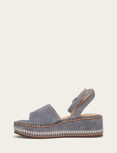 Joy Ankle Strap Platform Sandal - Blue Ash - Inside
