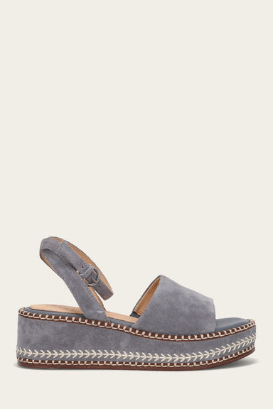 Joy Ankle Strap Platform Sandal - Blue Ash - Outside