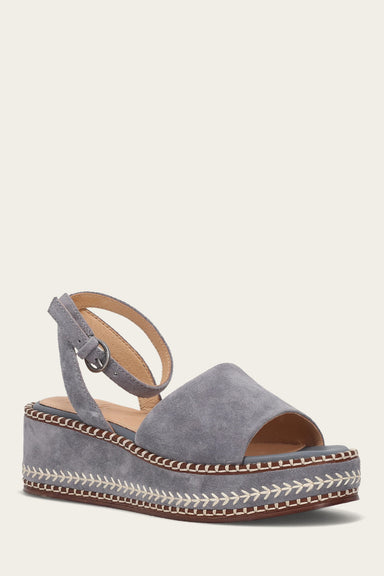 Joy Ankle Strap Platform Sandal - Blue Ash - Hero