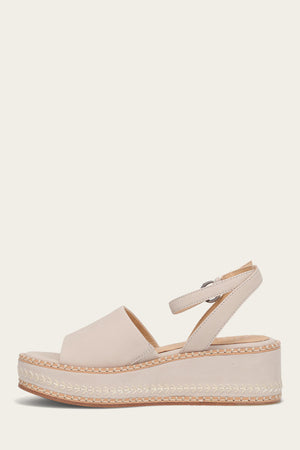 Joy Ankle Strap Platform Sandal - Ivory - Inside