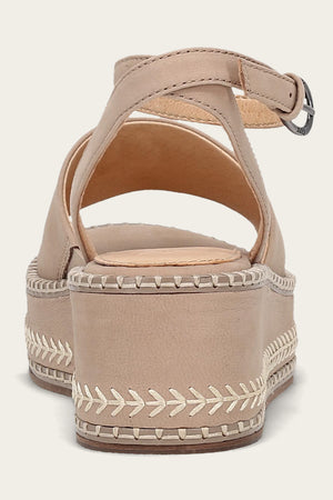 Joy Ankle Strap Platform Sandal - Clay - Back