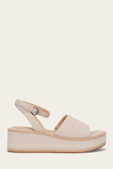 Joy Ankle Strap Platform Sandal - Ivory - Outside