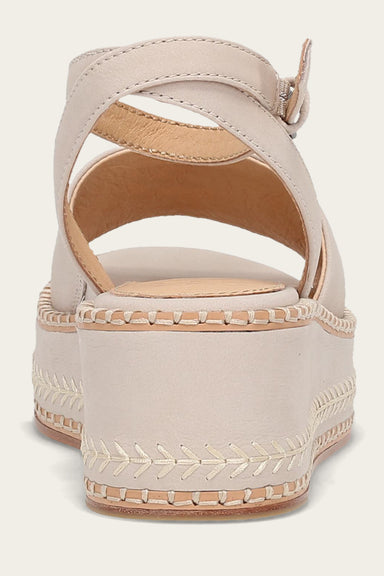 Joy Ankle Strap Platform Sandal - Ivory - Back