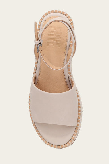 Joy Ankle Strap Platform Sandal - Ivory - Top Down