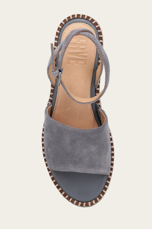 Joy Ankle Strap Platform Sandal - Blue Ash - Top Down