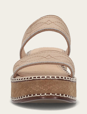 Joy Woodstock 2 Band Platform Slide - Natural/ Almond - Front