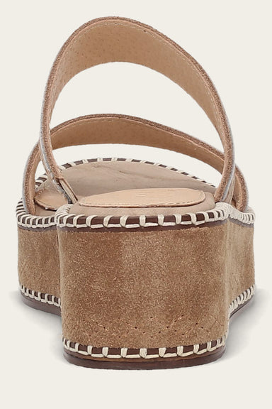 Joy Woodstock 2 Band Platform Slide - Natural/ Almond - Back