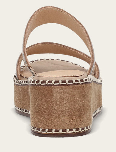 Joy Woodstock 2 Band Platform Slide - Natural/ Almond - Back