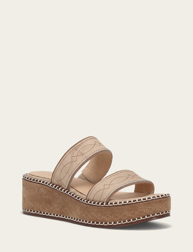 Joy Woodstock 2 Band Platform Slide - Natural/ Almond - Hero
