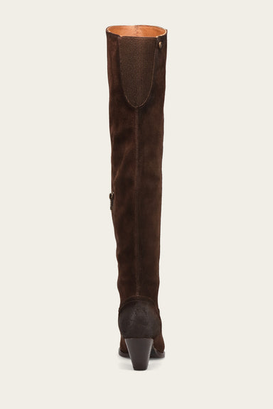 June Over The Knee Boot - Chocolate - Back
