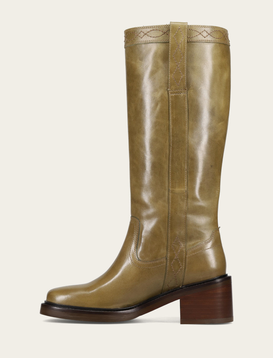 Kate Pull On - Olive - Inside
