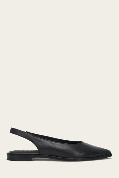 Kenzie Slingback Flat - Black - Outside