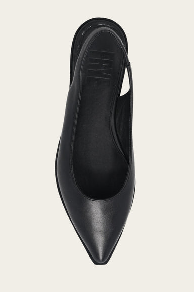 Kenzie Slingback Flat - Black - Top Down