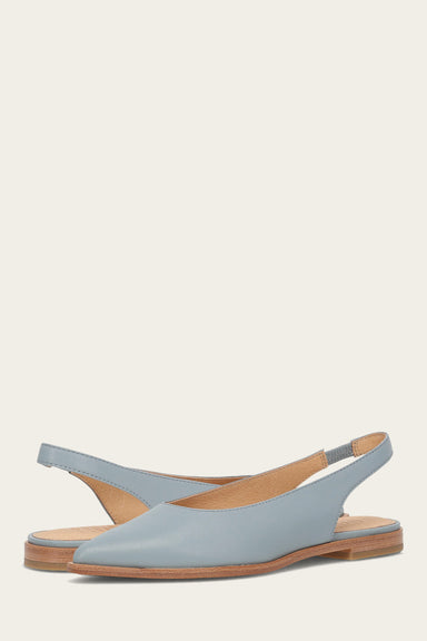 Kenzie Slingback Flat - Steel Blue - Pair