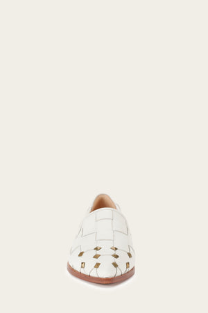 Kenzie Studded - White - Front