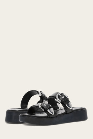 Maya Buckle Sandal - Black - Pair