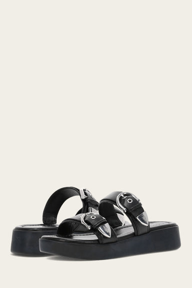 Maya Buckle Sandal - Black - Pair