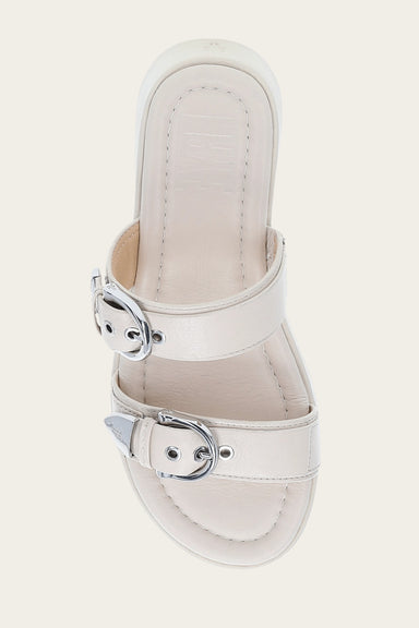 Maya Buckle Sandal - Ivory - Top Down