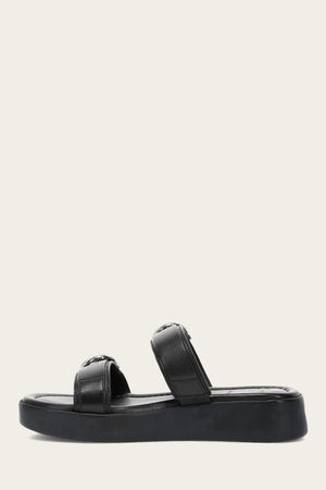 Maya Buckle Sandal - Black - Inside