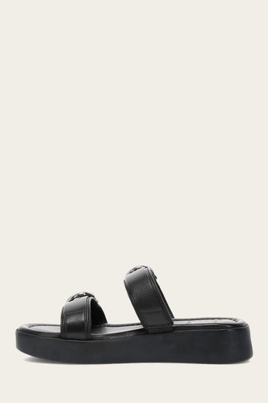 Maya Buckle Sandal - Black - Inside