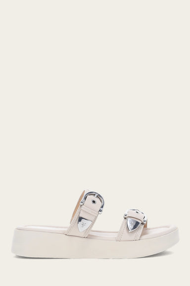 Maya Buckle Sandal - Ivory - Outside