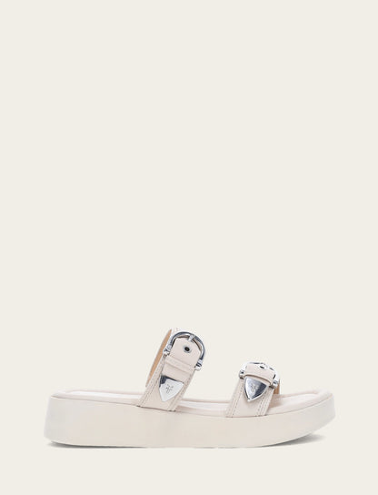 Maya Buckle Sandal - Ivory - Outside